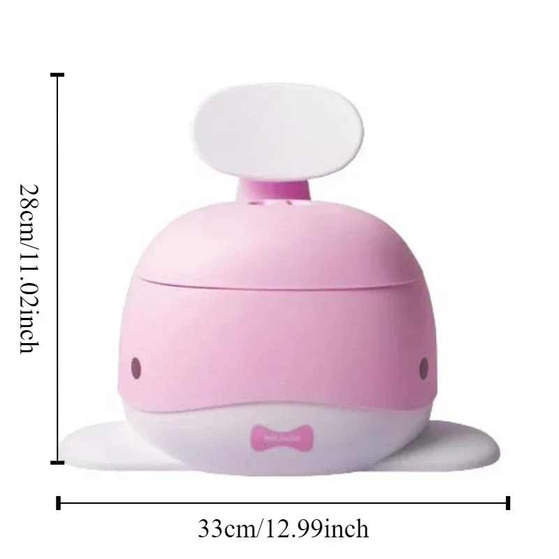 Silla de entrenamiento de orinal para niños y niñas, asiento de inodoro portátil, cómodo, lindo conejito de ballena - imagen 2