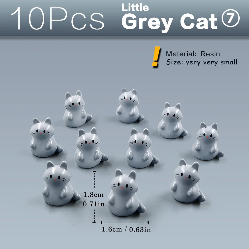 10pcs Grey Cats