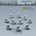 10pcs Grey Cats