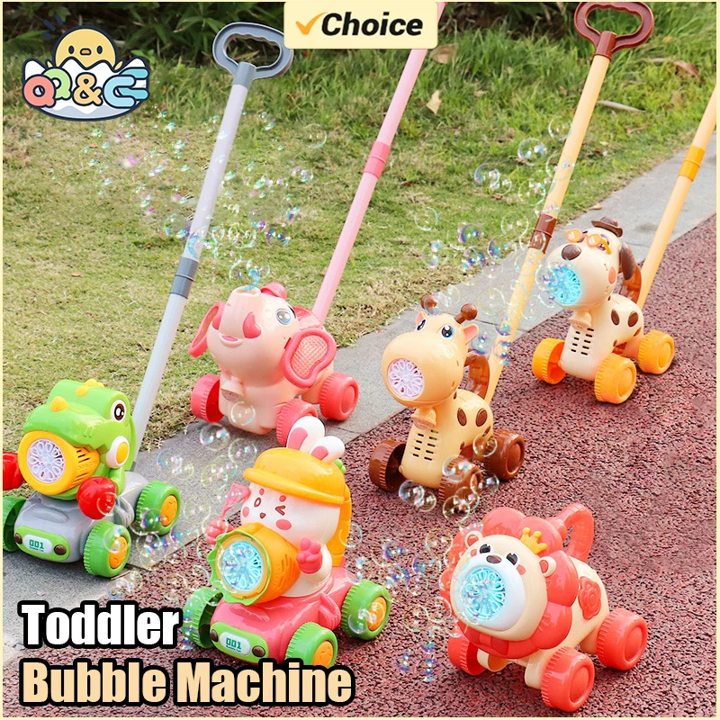 Máquina de burbujas conejo y nabo para niños pequeños – Carrito empuje - imagen 4