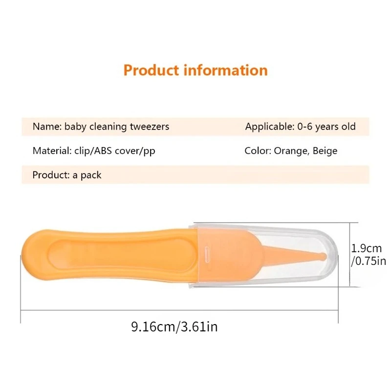 Oreja, nariz, ombligo, limpieza de bebé, Clip Booger, herramientas para niños, pinzas de seguridad, pinzas de limpieza, cuidado de la cavidad Nasal para niños pequeños - imagen 3