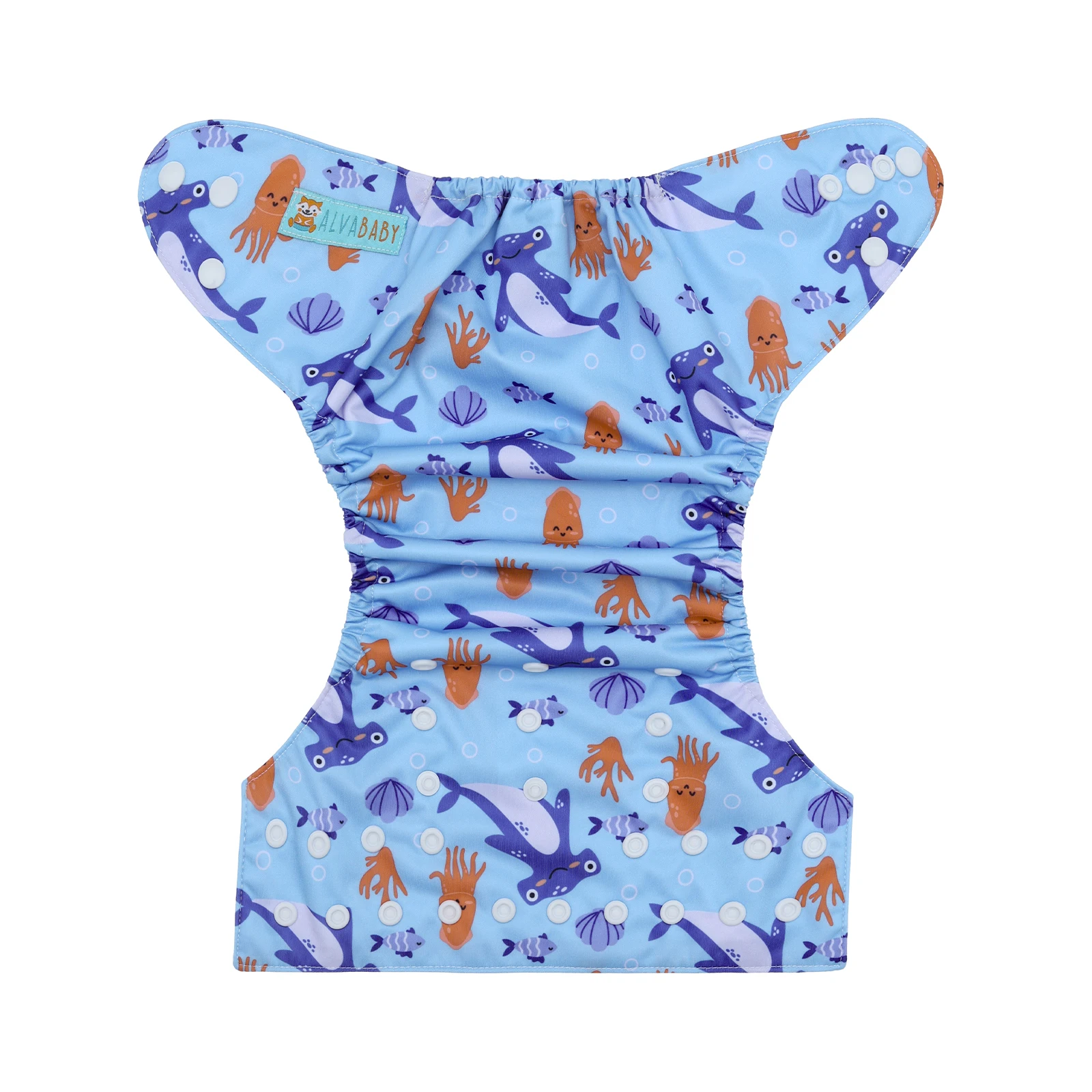 1 pañal para bebé ALVABABY pañal de tela para bebé reutilizable posición Digital bolsillo pañal Shell - imagen 3