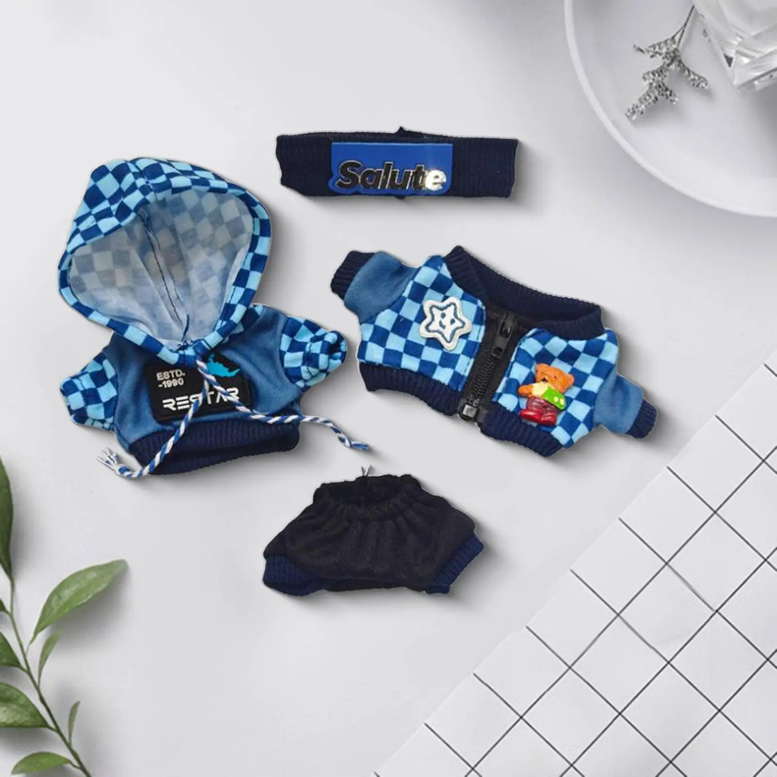 Cozy Doll Attire for 15-17cm Plush Toys - Stylish Outfit Set Cozy Doll Attire for 15-17cm Plush Toys - Stylish Outfit Set