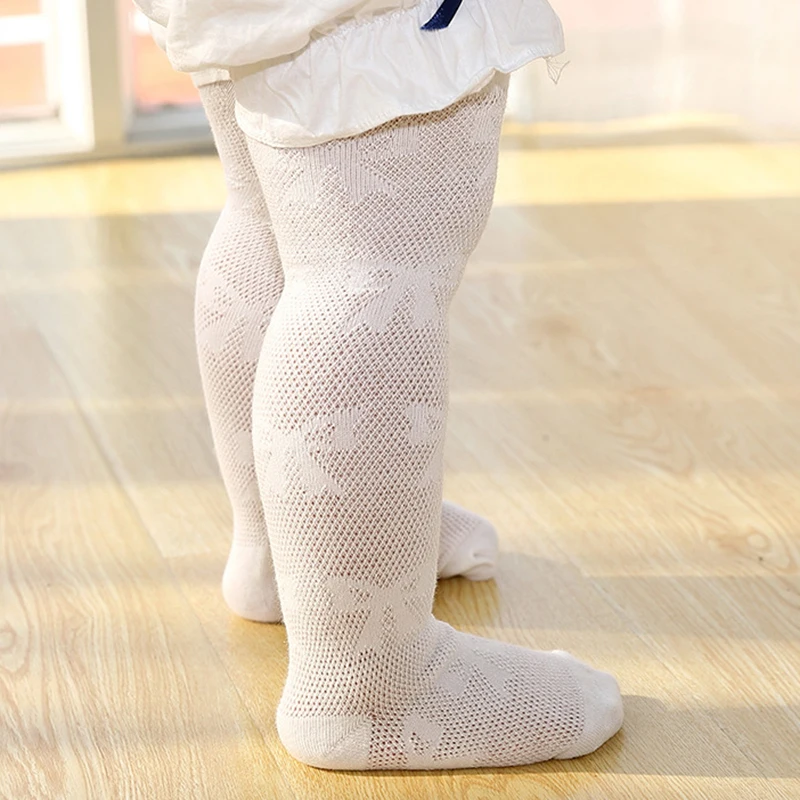 Verano bebé malla fina arcos medias infantiles calcetines para niñas pantimedias de punto de algodón niños medias accesorios Leggings - imagen 2