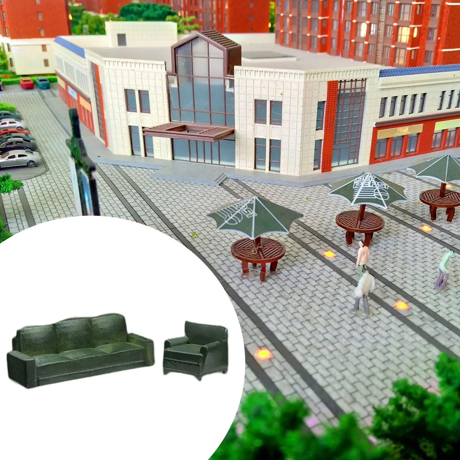 1/64 Miniature Scenes Tiny Model Realistic Landscape Collectibles Photo Prop Painted Scenery Outdoor Ornament Dioramas