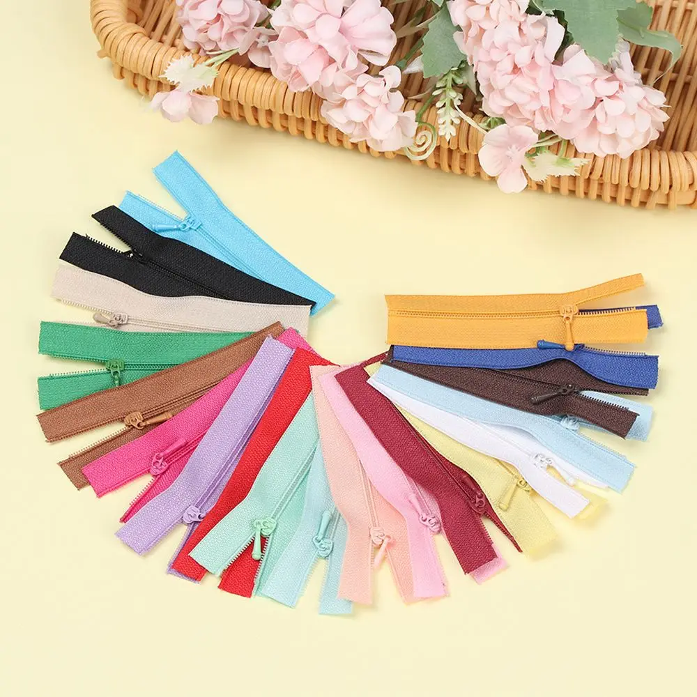 Juego de 5 cremalleras para ropa de muñeca, accesorio para manualidades, costura hecha a mano, álbum de recortes, Mini cremallera, 7-10cm, novedad - imagen 4