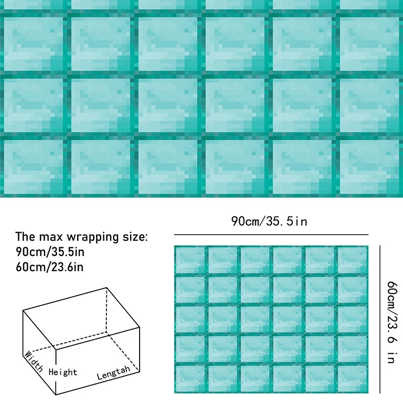 Suministros de papel de regalo estilo Pixel de diamante para rellenos de medias temáticas de jugadores de píxeles, suministros para fiestas, cajas de embalaje, accesorios - imagen 2