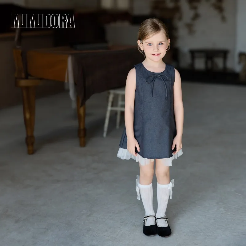 1 par de calcetines finos transpirables de verano para niños y niñas, dulce lazo de princesa, moda coreana, calcetín escolar de algodón suave para niños - imagen 3