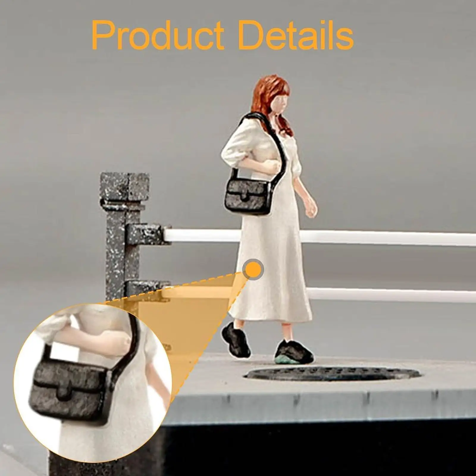 Figura en miniatura a escala 1/64 para niña, coleccionable pintada, modelo de utilería de fotografía - imagen 5