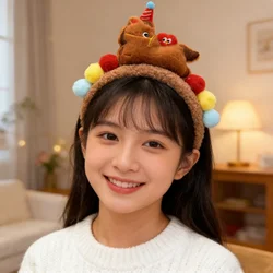 Diadema de Pelo de Caballo de Peluche para Fiesta, Diadema de Poni Roja Exquisita, Amuleto de la Suerte, Estilo Chino, Mascota de Año Nuevo, Accesorio para Fotos