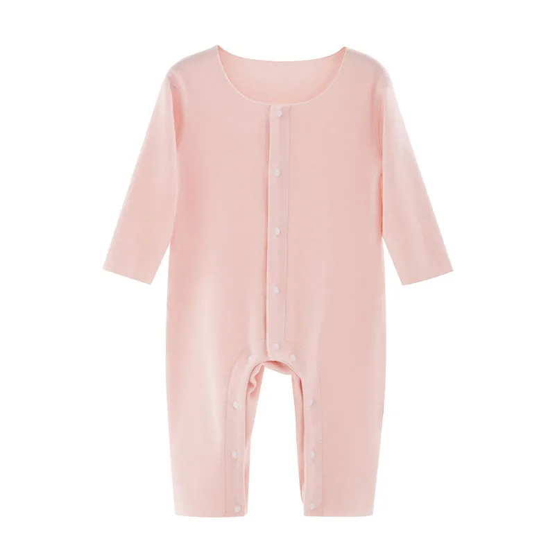 MILANCEL, nuevos peleles de primavera para bebés de 0 a 3 años, mono fino de Color sólido para niñas, pijamas coloridos de cuello redondo - imagen 5