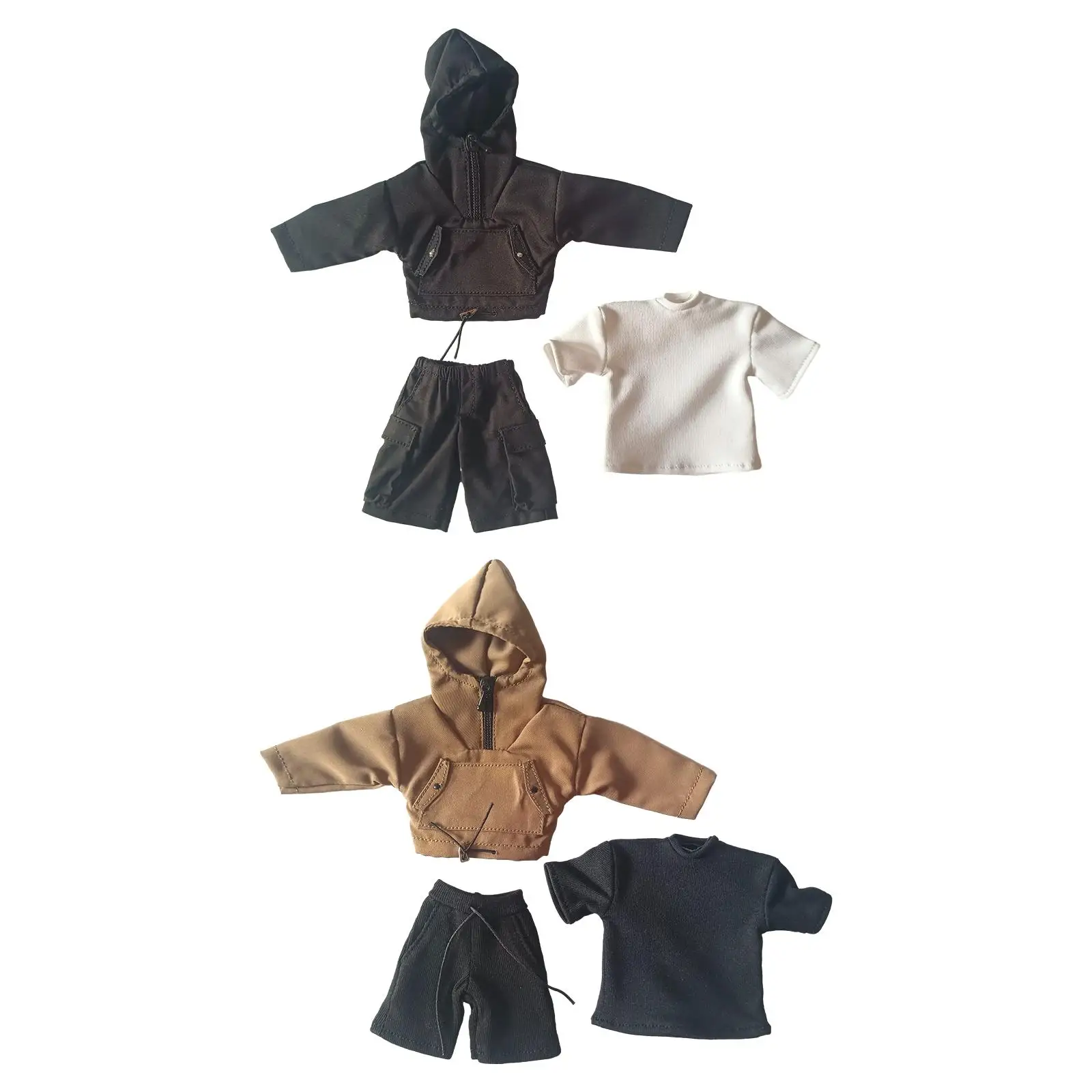 1/12 Scale Miniature Male Doll Clothes Handmade Men's Casual Outfits Classic for 6 inch Male Collectable Action Figures Dress up