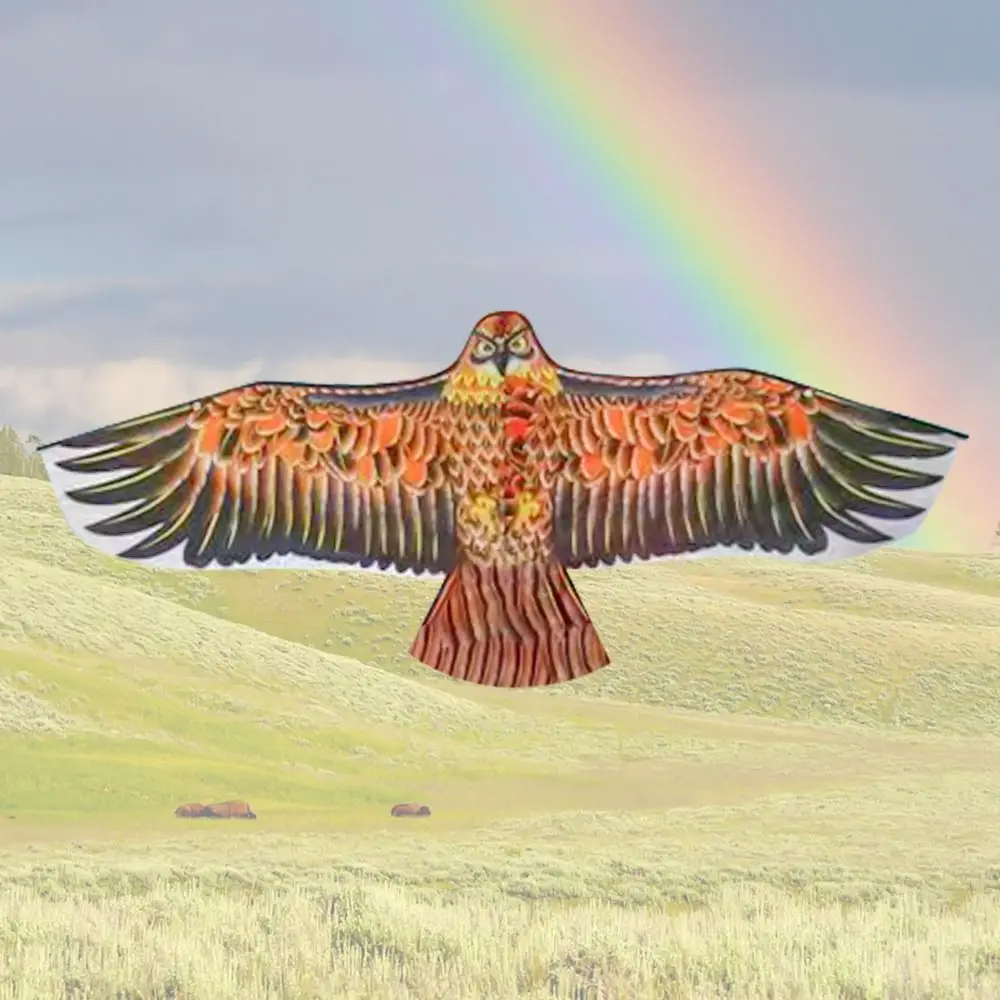 Cometa de águila plana grande para niños, cometa de pájaro volador de 1,1 m, 30 metros, viajes familiares, jardín, deportes al aire libre, juguete DIY - imagen 4