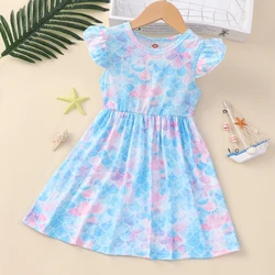 Vestido sirena de encaje con volantes para niña – Primavera-Verano