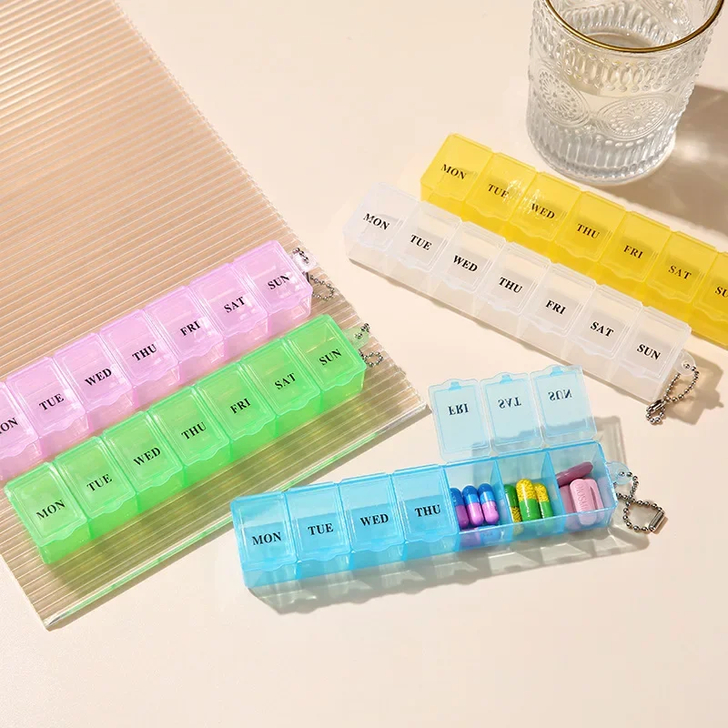 Soporte para tableta con organizador de pastillas semanal multicolor - imagen 4