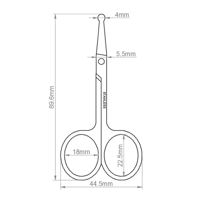 Tijeras para cejas y nariz – Acero inoxidable de seguridad - imagen 5
