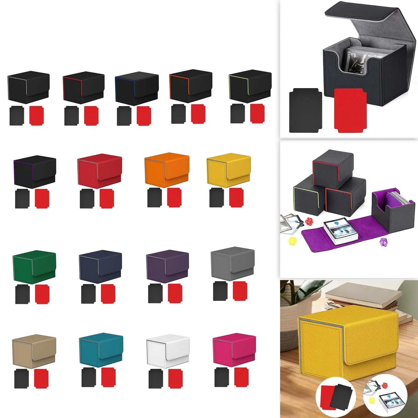 Trading Card Deck Box Can Hold 100+ Cards Carrying Durable Card Case Box