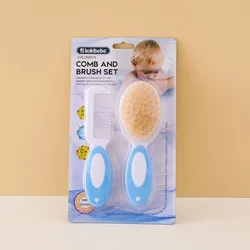 2 unids/set cepillo de pelo de lana portátil azul rosa peine infantil cepillo masajeador de cabeza cepillo de pelo para recién nacido cuidado