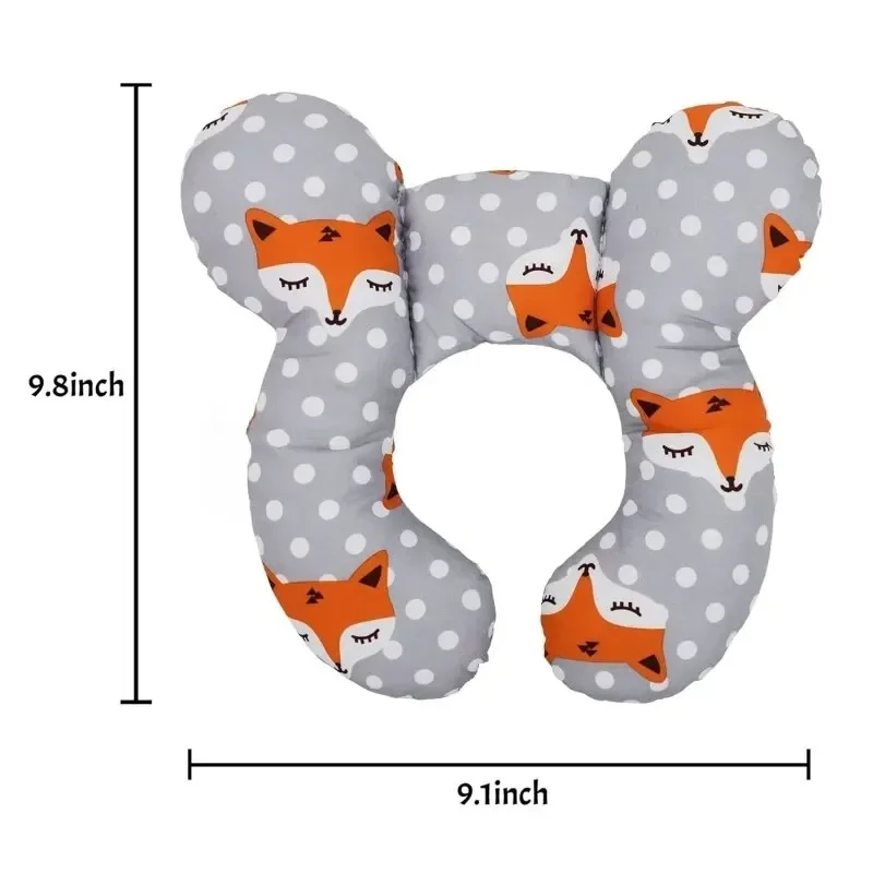 Almohada de apoyo para bebé mejorada, almohada de viaje para bebé para cabeza y cuello, almohadas para el cuello del bebé para asiento de coche, almohada, viajes - imagen 3