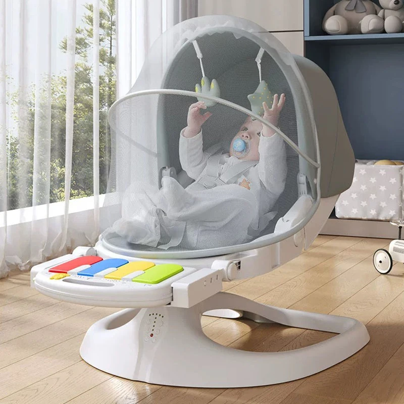 Mecedora eléctrica para bebé con vibración y música Bluetooth - imagen 2