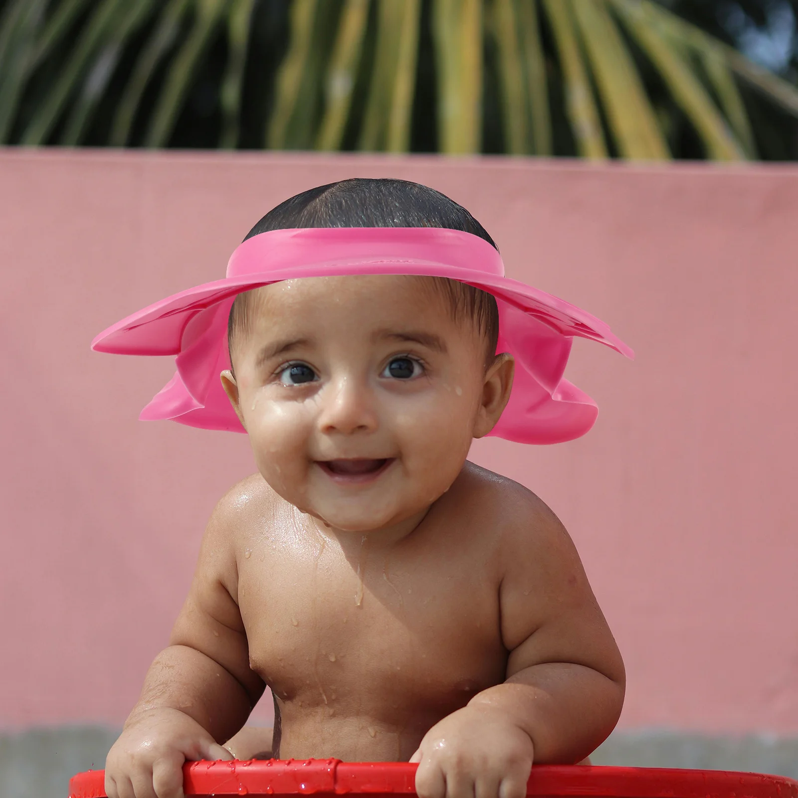 Gorro de ducha de bebé de silicona, protector de lavado de pelo de bebé ligero y ajustable, champú para niños pequeños, protección de baño, gorro para las orejas - imagen 4