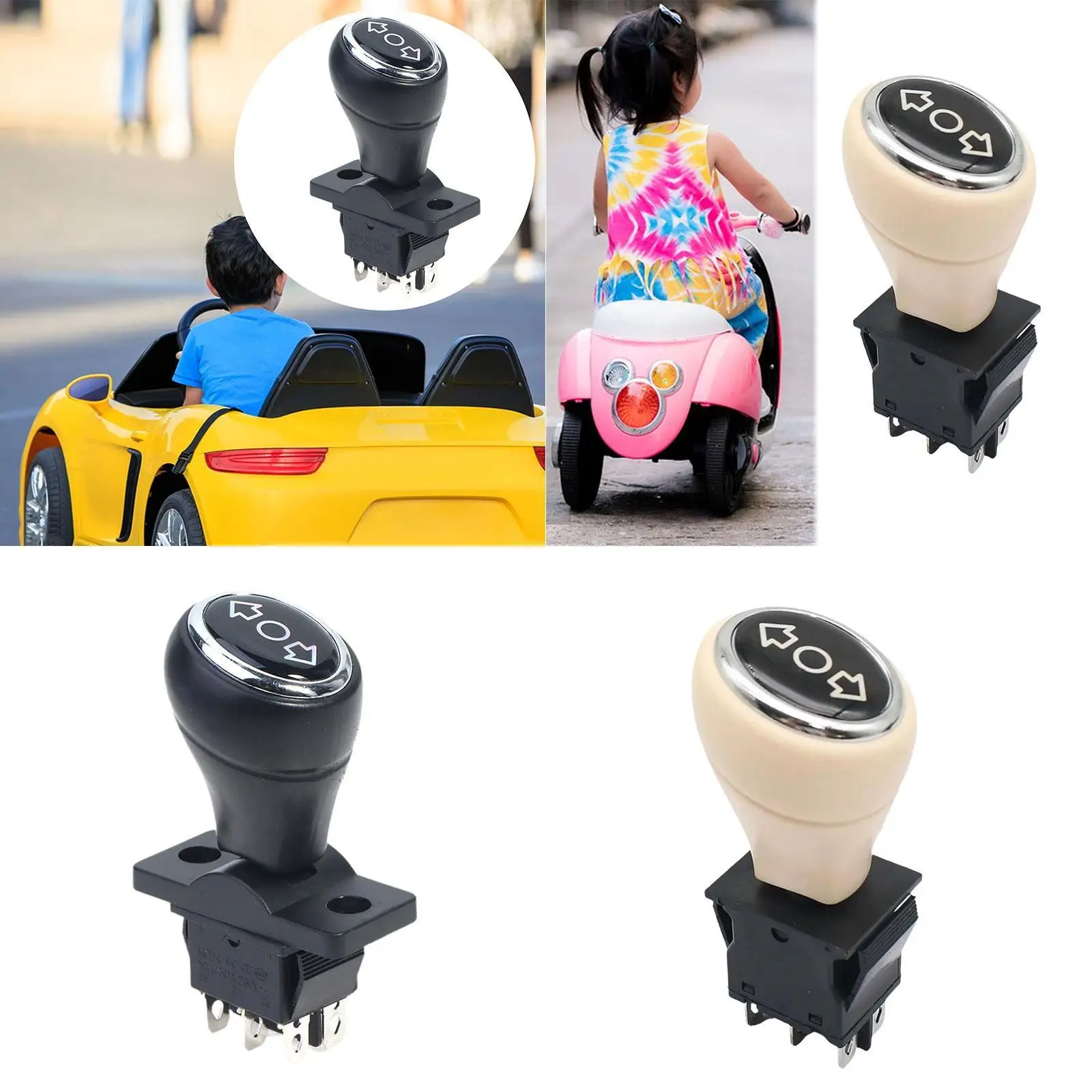 Toy Car Gear Switch Stop Ride on Toys Car Four Wheel Electric Car Toy Parts Front and Rear Gear for Kids Children Toddlers Boys