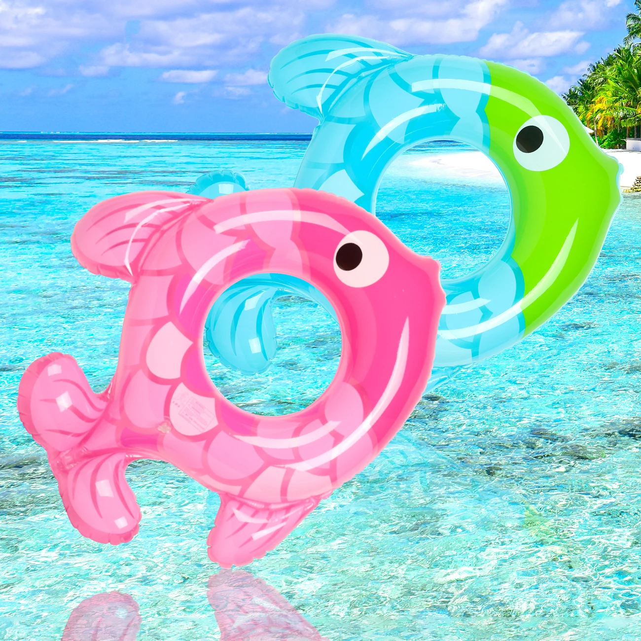 Piscina inflable en forma de pez hinchable para adultos verano - imagen 4