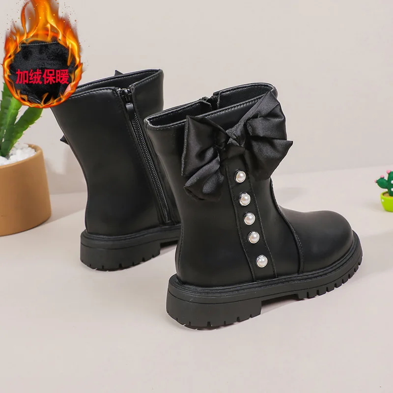 Botas de nieve para niña con mariposas – Estilo princesa - imagen 4