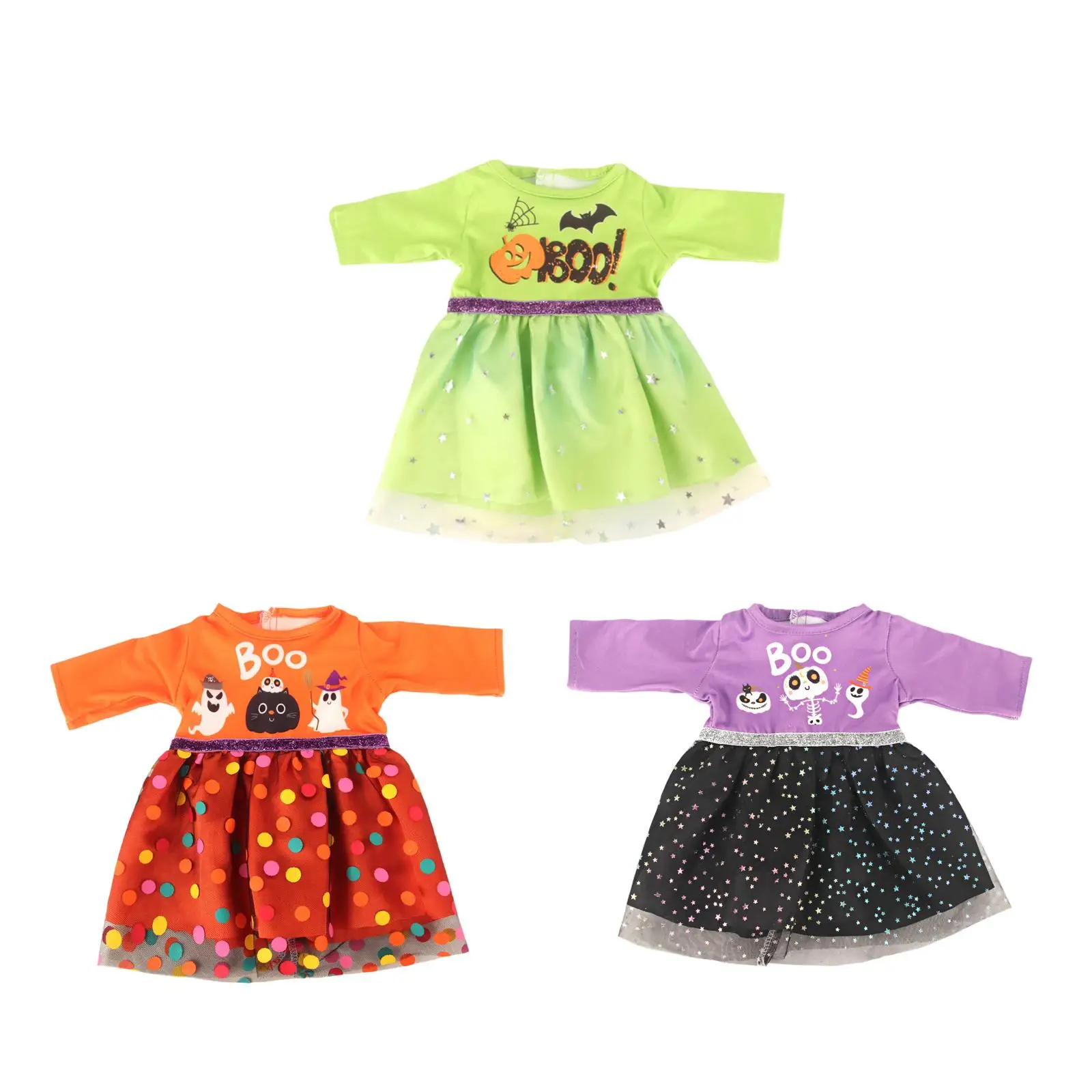 18 inch Doll Clothes Halloween Doll Costume, Party Dress, Doll Accessories for