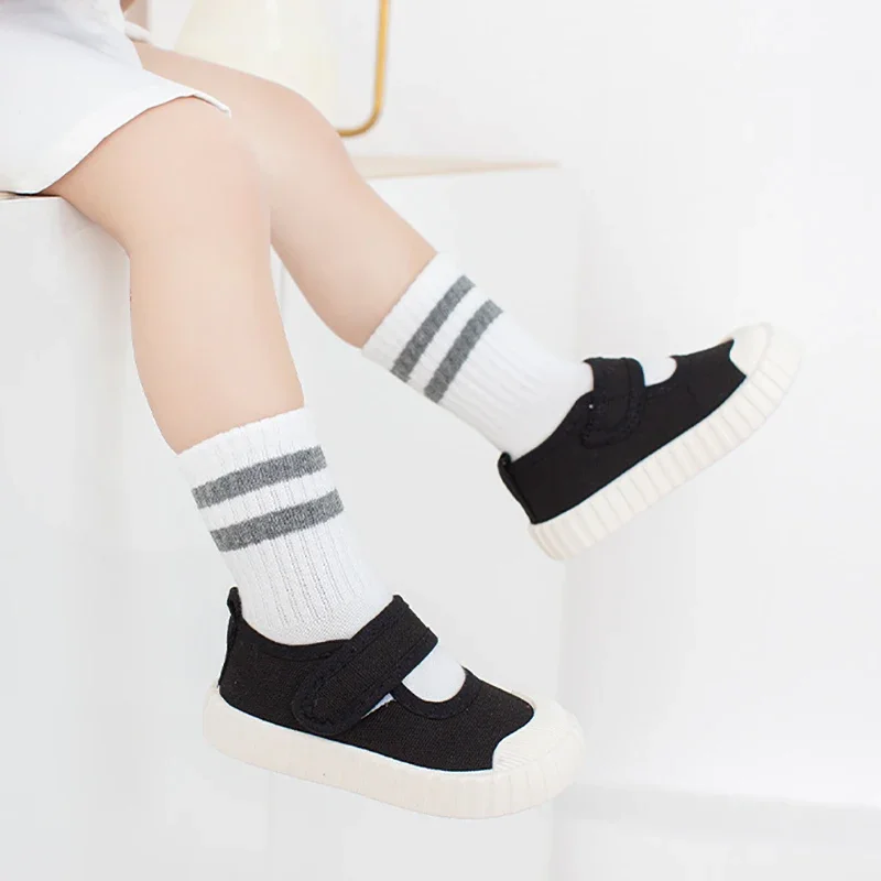 Calcetines escolares de algodón para niño y niña – 3 colores