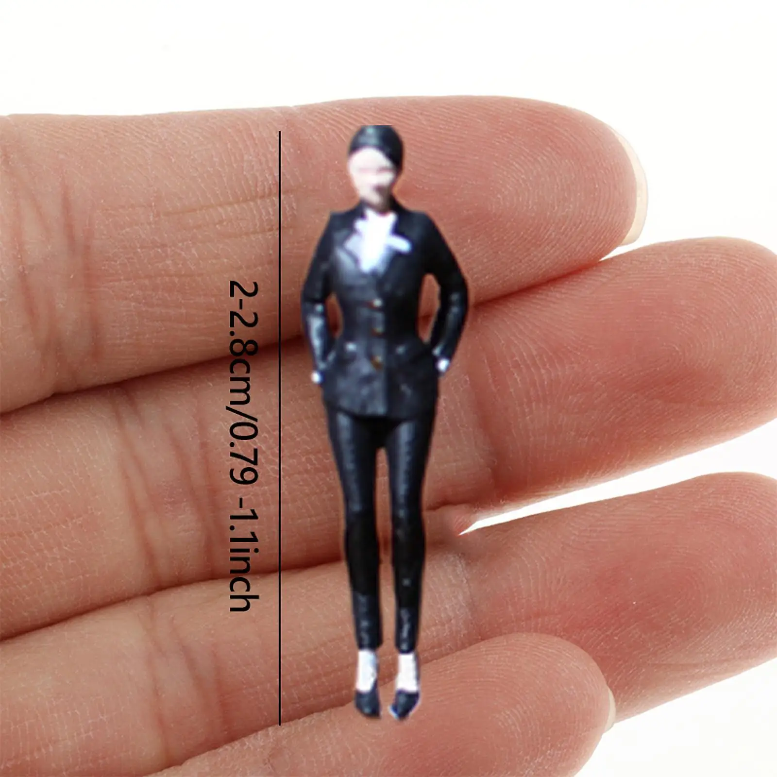 6 Pieces 1/64 Figures Model for DIY Scene Decor Diorama Scenery Desktop Ornament Miniature Diorama Figures Resin Figurines