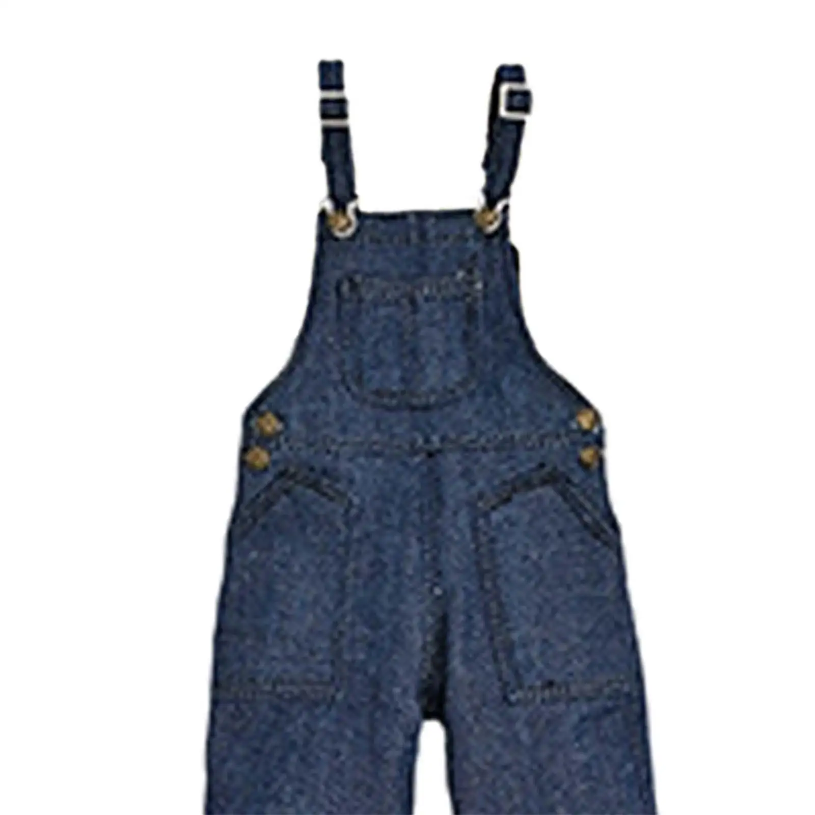 2 Pieces 1/6 Women T Shirt and Suspender Jeans Miniature Clothing for 12inch Female Soldiers Figures Dress up Accessories