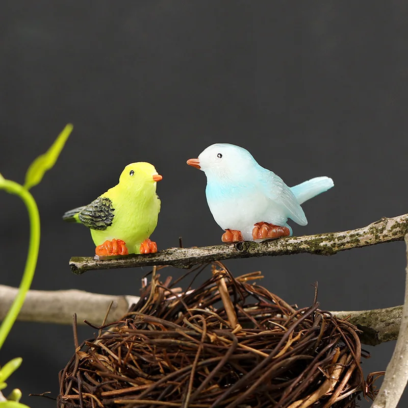 Estatuilla de loro miniatura decorativa para habitación infantil - imagen 5