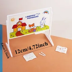 Set escolar para casa de muñecas – escritorio, pizarra, silla y mochila