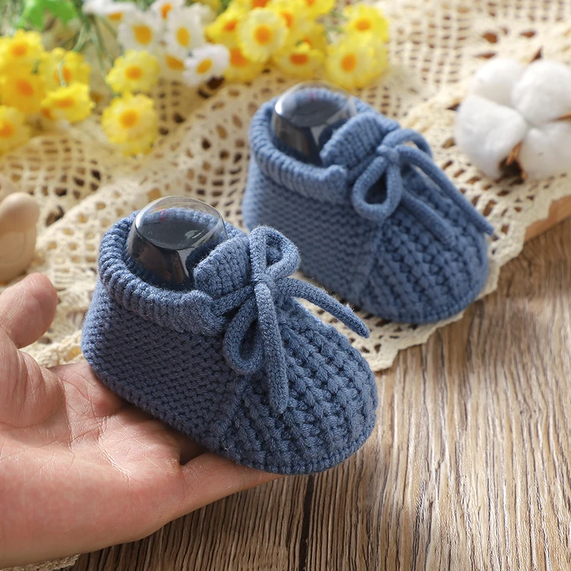 Zapatos para primeros pasos de suela blanda para niños y niñas recién nacidos, calzado de calcetín para cuna interior y exterior a la moda para bebés de 0 a 18m - imagen 4