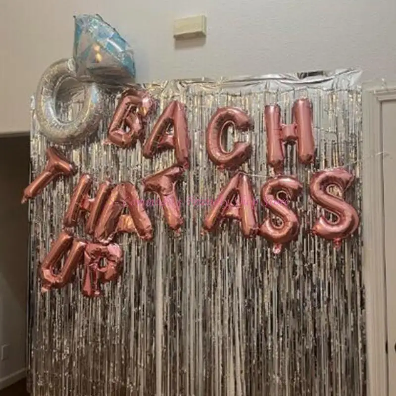 Cortina borlas 85AE para decoraciones fiesta, cortina con flecos aluminio, decoraciones temáticas cumpleaños