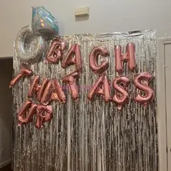 Cortina borlas 85AE para decoraciones fiesta, cortina con flecos aluminio, decoraciones temáticas cumpleaños