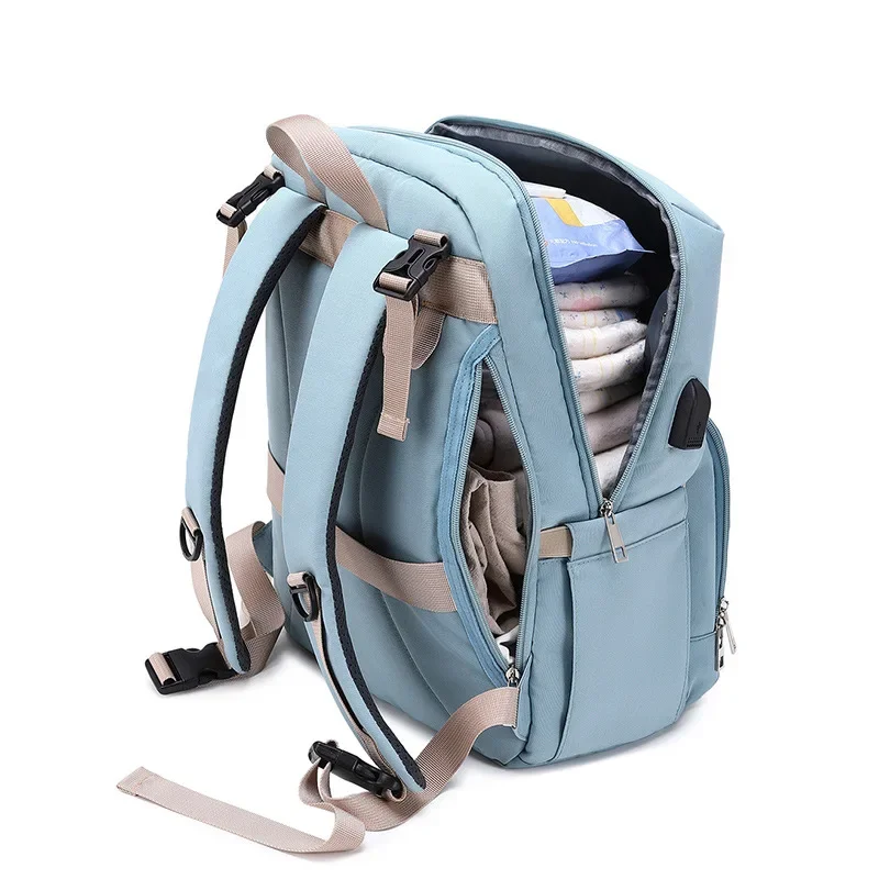 Bolsa de pañales de estilo japonés EG123, mochila de maternidad de gran capacidad repelente al agua, bolsa de viaje informal de tela Oxford para mujer - imagen 3