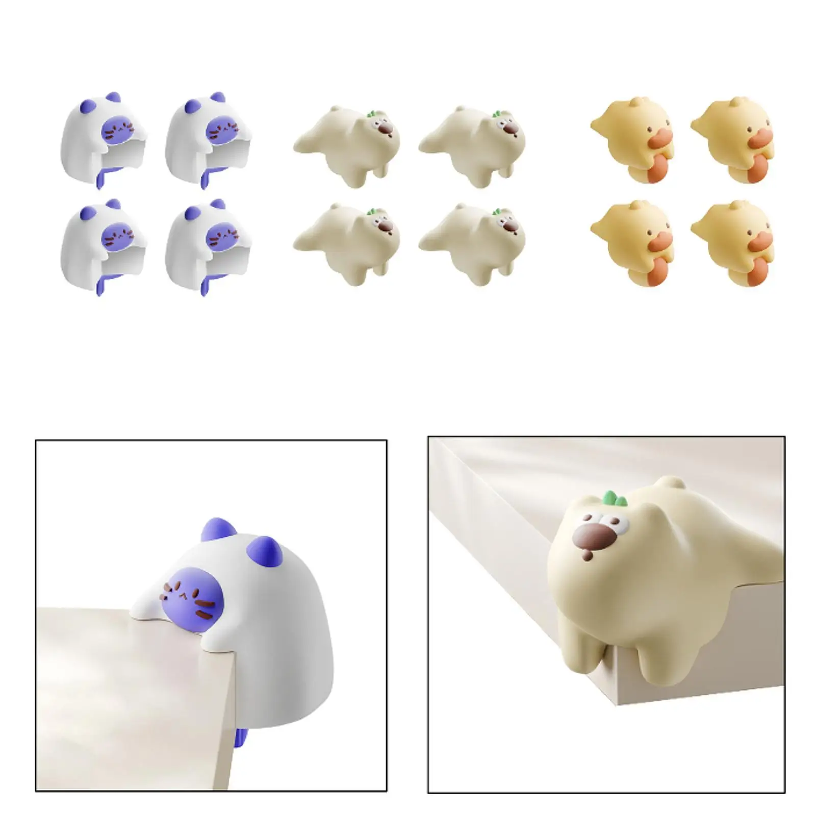 4개 코너 보호대 엣지 안전 가드 쉬운 설치 엣지 가드 가구 엣지 보호대 침실 아기 안전용 - imagen 4