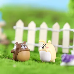 Mini oso, conejo, musgo, Micro paisaje, hogar, coche, decoración de jardín de hadas en miniatura, accesorios de bricolaje, estatuilla, adorno de regalo