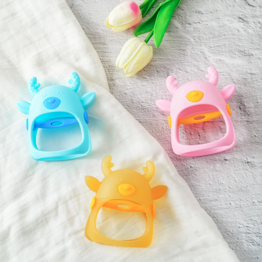 Mordedores de silicona para bebé, juguetes suaves con forma de ciervo de dibujos animados, utensilios bonitos para el cuidado del bebé, artículos de lactancia para bebé, 1 unidad - imagen 3