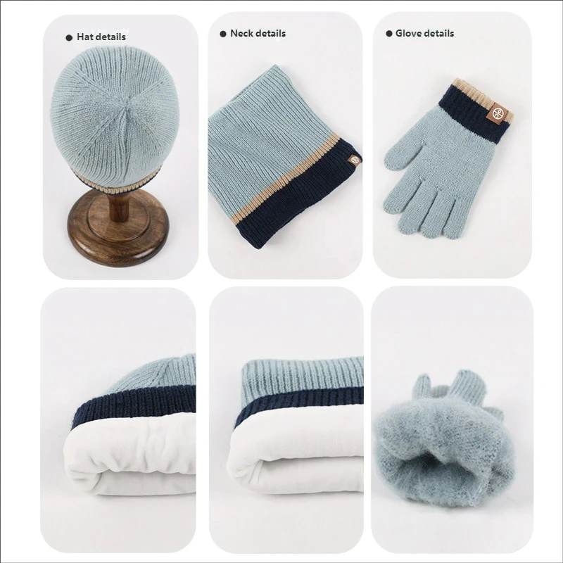 Gorro, bufanda y guantes de punto para niños – Set completo invierno - imagen 3