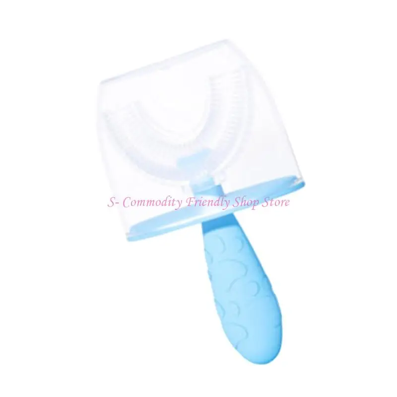 85ae cepillos redondos silicona cepillo dientes para niños pequeños para diseño masticable cerdas suaves 2 a 6 - imagen 4