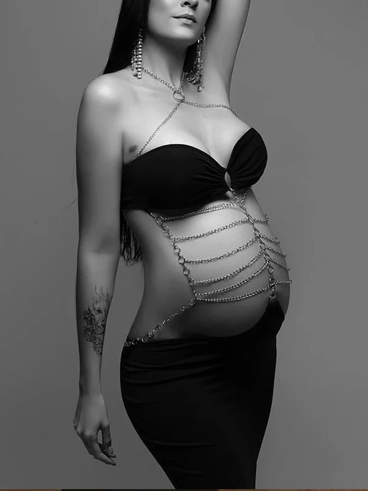 Vestido negro sin tirantes para sesión de fotos de bebé - imagen 3