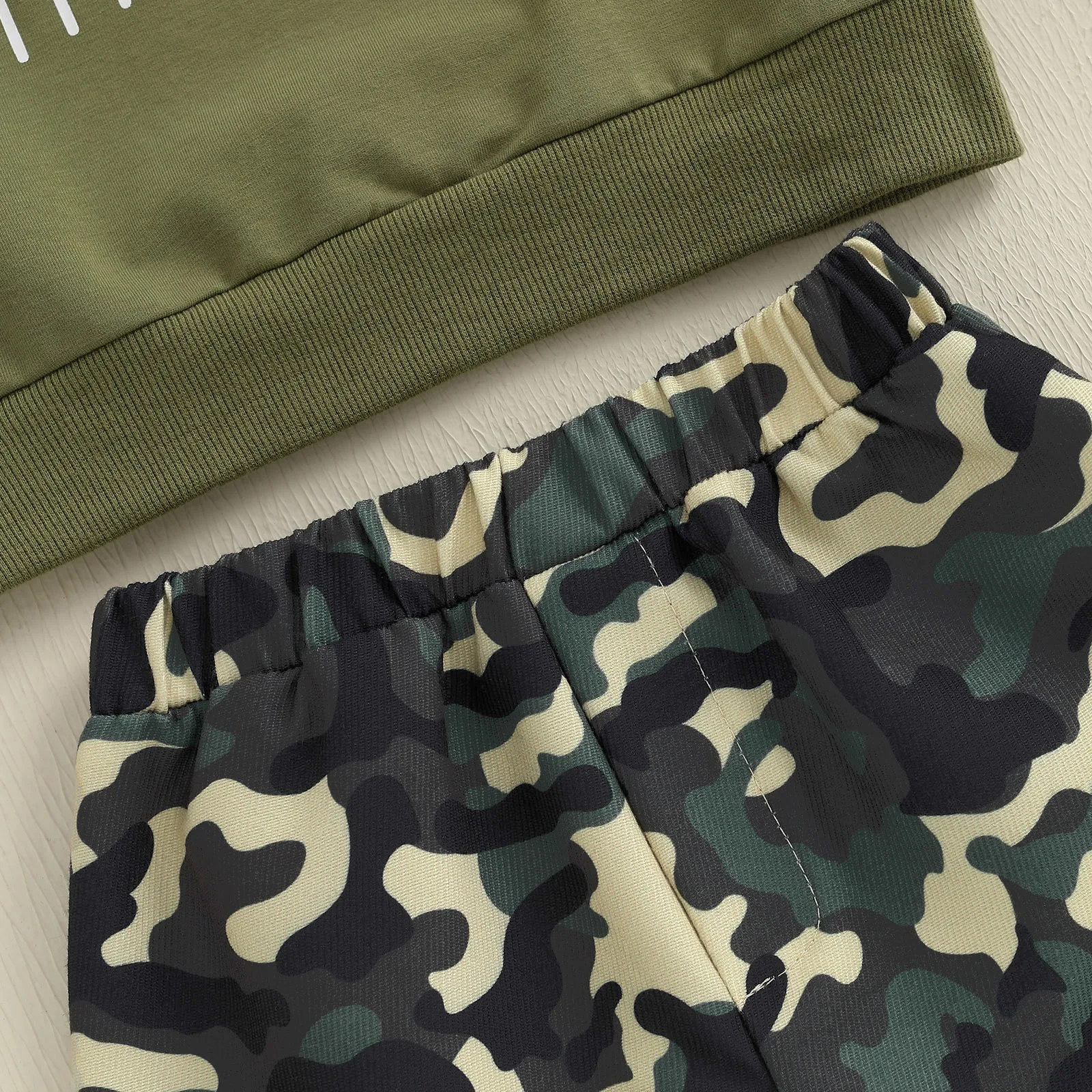 SUNSIOM Conjunto de 2 piezas de sudadera de manga larga con estampado de letras para niño pequeño de 1 a 5 años - imagen 5