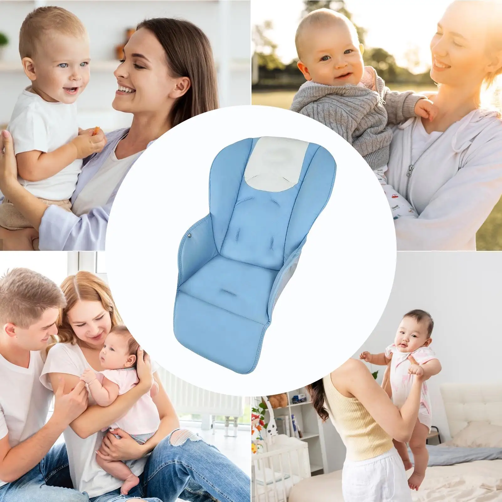 Funda protectora silla alta bebé cojín acolchado PU - imagen 3
