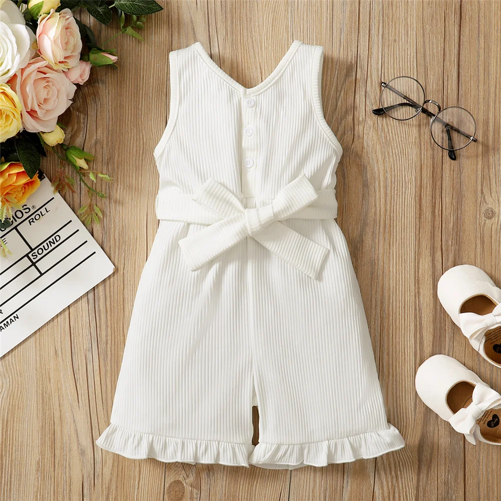 Mono sin mangas para niña pequeña de 1 a 5 años, traje de moda de verano, bonito - imagen 5