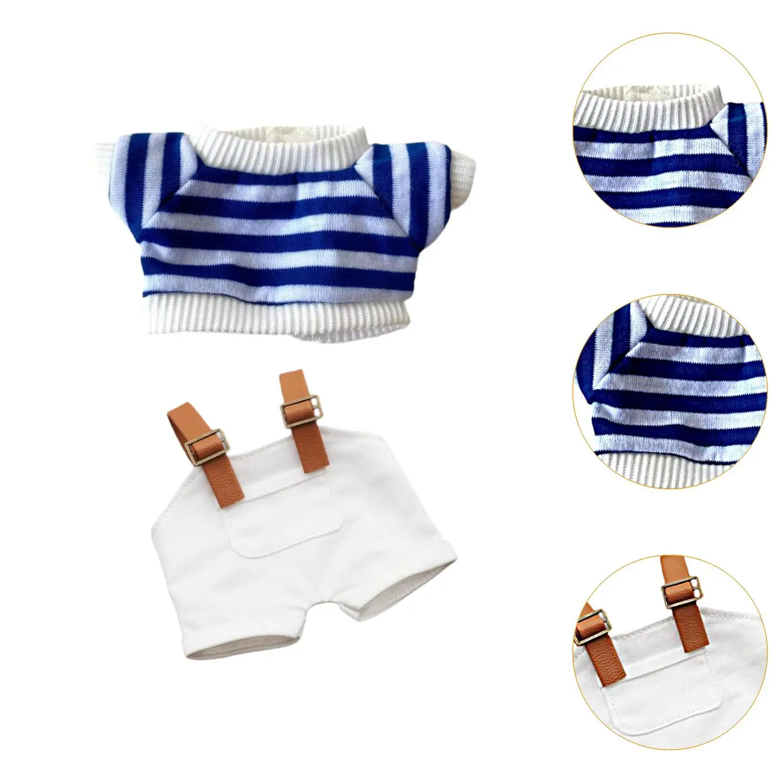Plush Doll Clothes for 15cm 17cm Doll Pretend Play Cute Doll Clothes Doll Outfit Toy Clothing Accessories for Pendant Doll Kids
