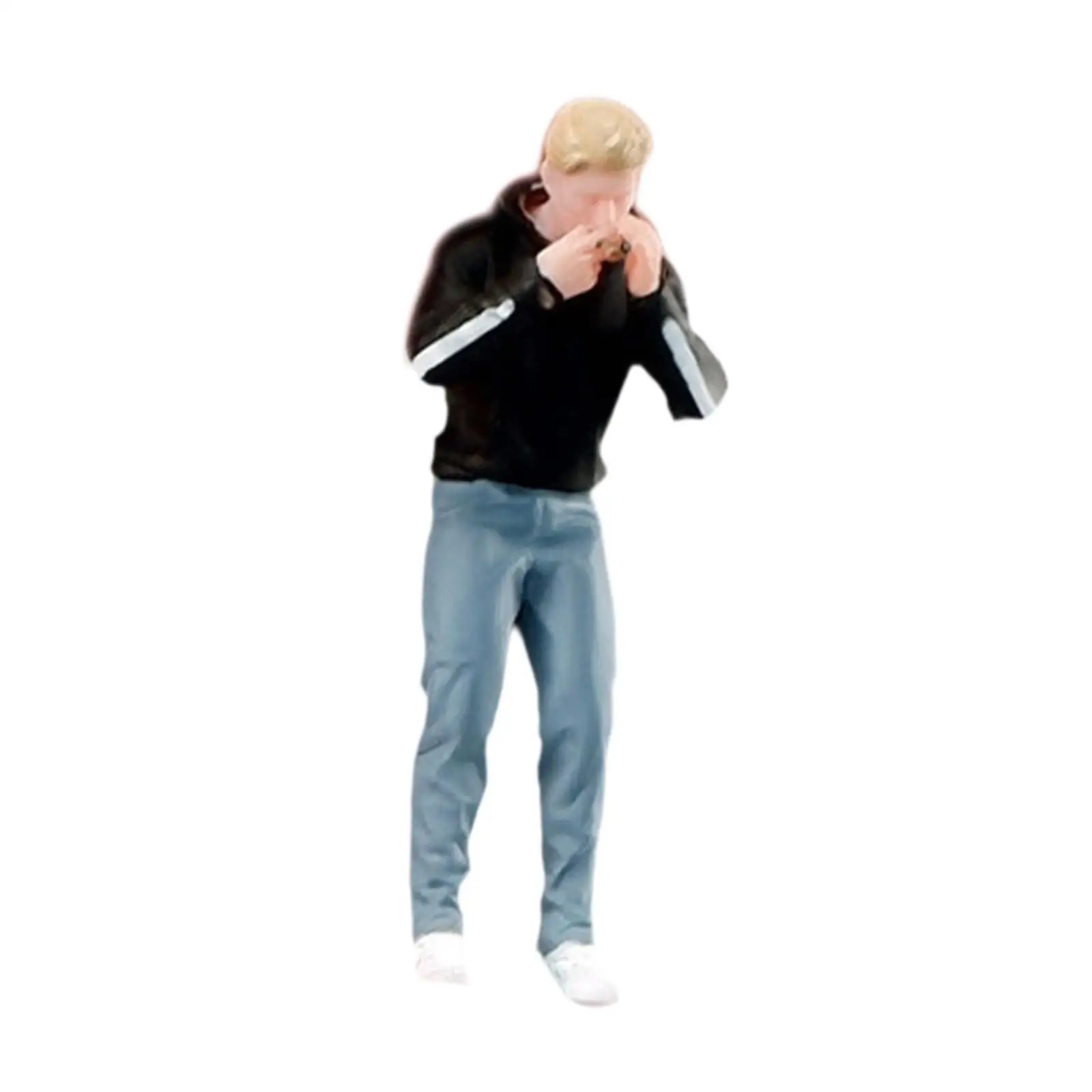 1:64 Scale Boy Figure Pose Scene Miniature People Model Ornament Character Handpainted DIY Projects Accessory Desktop Ornament
