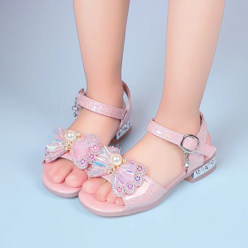 Sandalias de verano para niño con lazo diamante antideslizante - imagen 5